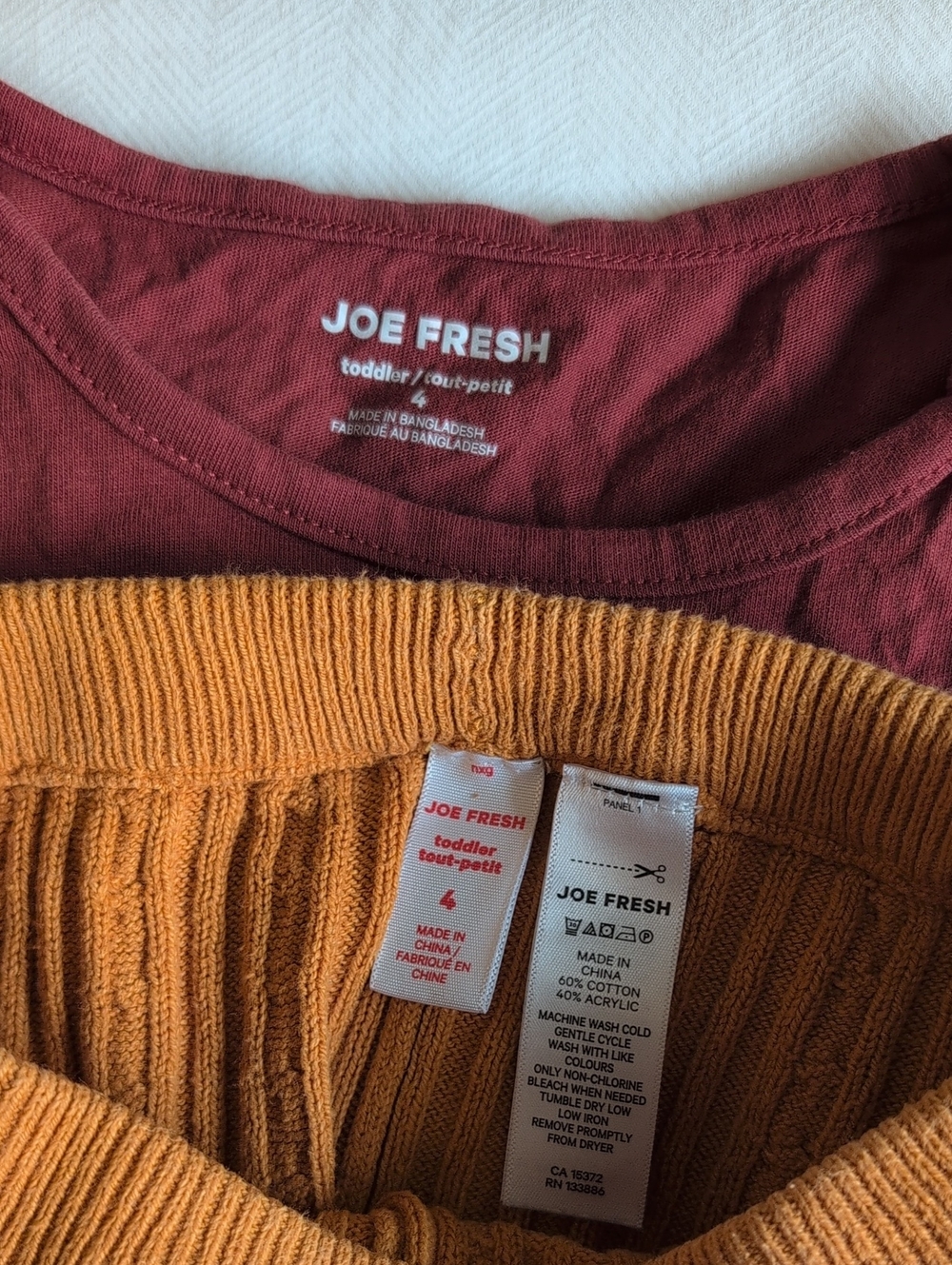 Lot of 4 Old Navy & Joe Fresh Girls Autumn Outfits Shirt Dress Leggings 4T - Picture 3 of 16